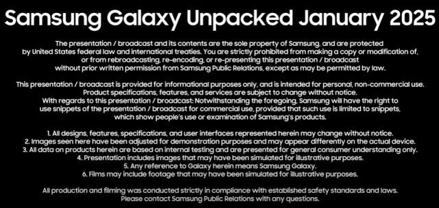 Samsung Galaxy Unpacked Januar 2025